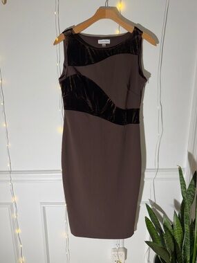 calvin klein brown velvet dress Calvin Klein Velvet Dresses for Women for sale